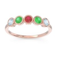 Petite Modern Bezel Saciva Ring