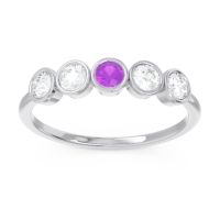 Petite Modern Bezel Saciva Ring