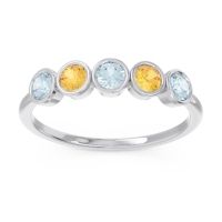 Petite Modern Bezel Saciva Ring