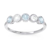 Petite Modern Bezel Saciva Ring