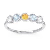 Petite Modern Bezel Saciva Ring