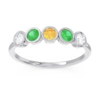 Petite Modern Bezel Saciva Ring