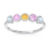 Petite Modern Bezel Saciva Ring