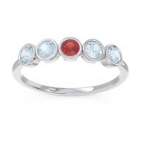 Petite Modern Bezel Saciva Ring