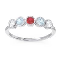 Petite Modern Bezel Saciva Ring