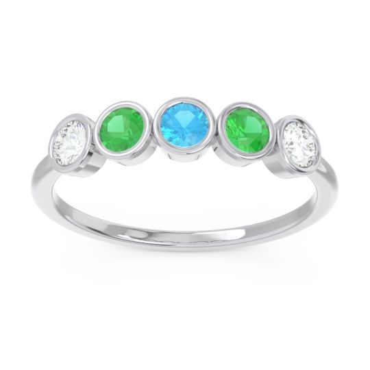 Petite Modern Bezel Saciva Ring