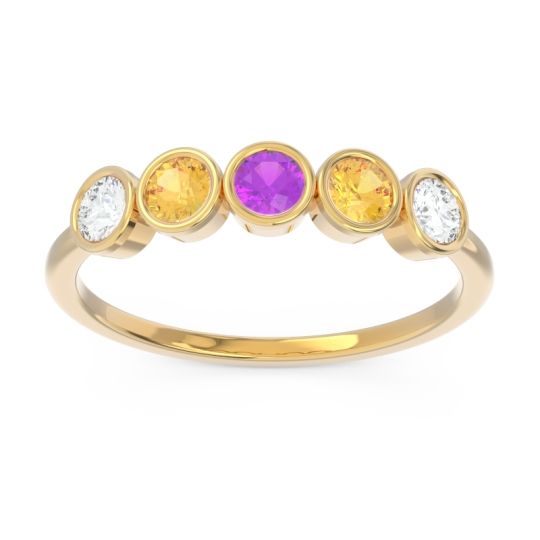 Petite Modern Bezel Saciva Ring