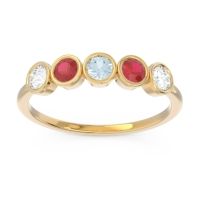 Petite Modern Bezel Saciva Ring