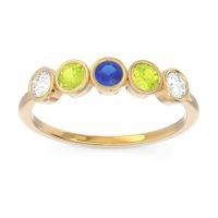Petite Modern Bezel Saciva Ring