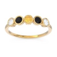 Petite Modern Bezel Saciva Ring