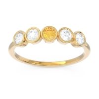 Petite Modern Bezel Saciva Ring