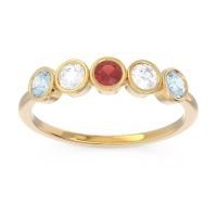 Petite Modern Bezel Saciva Ring