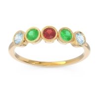 Petite Modern Bezel Saciva Ring