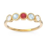 Petite Modern Bezel Saciva Ring