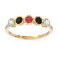 Petite Modern Bezel Saciva Ring