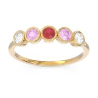 Petite Modern Bezel Saciva Ring