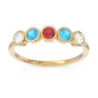 Petite Modern Bezel Saciva Ring