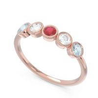 Petite Modern Bezel Saciva Ring