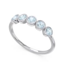 Petite Modern Bezel Saciva Ring