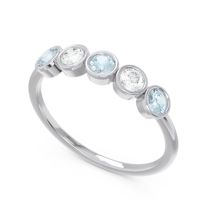 Petite Modern Bezel Saciva Ring