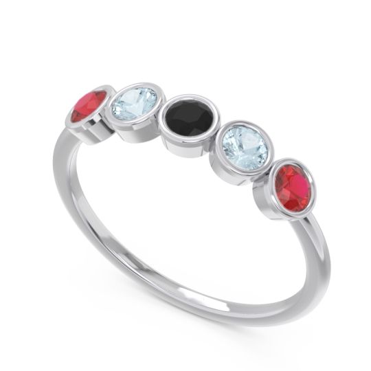Petite Modern Bezel Saciva Ring