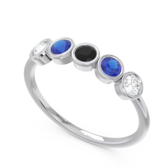 Petite Modern Bezel Saciva Ring