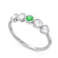 Petite Modern Bezel Saciva Ring