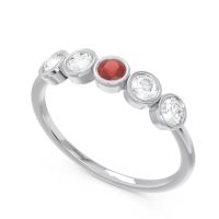 Petite Modern Bezel Saciva Ring