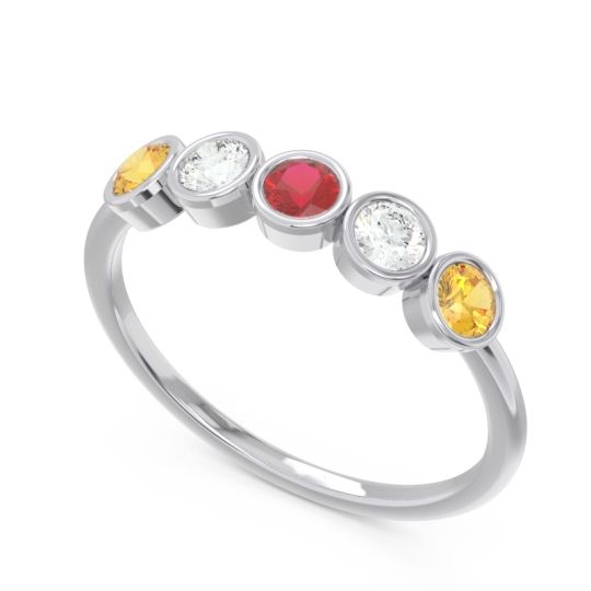 Petite Modern Bezel Saciva Ring