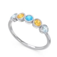 Petite Modern Bezel Saciva Ring