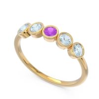 Petite Modern Bezel Saciva Ring