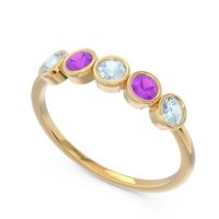Petite Modern Bezel Saciva Ring