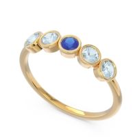 Petite Modern Bezel Saciva Ring