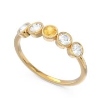 Petite Modern Bezel Saciva Ring