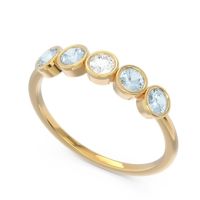 Petite Modern Bezel Saciva Ring