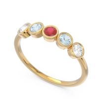 Petite Modern Bezel Saciva Ring