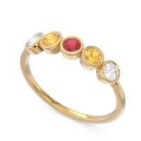 Petite Modern Bezel Saciva Ring