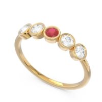 Petite Modern Bezel Saciva Ring