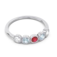 Petite Modern Bezel Saciva Ring