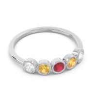 Petite Modern Bezel Saciva Ring