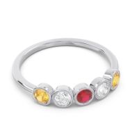 Petite Modern Bezel Saciva Ring