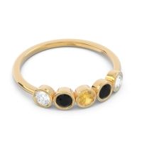 Petite Modern Bezel Saciva Ring