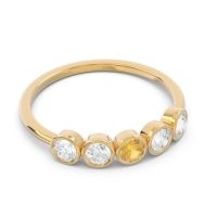 Petite Modern Bezel Saciva Ring