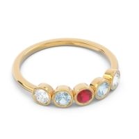 Petite Modern Bezel Saciva Ring