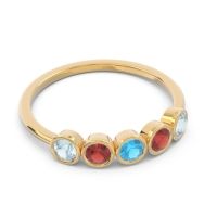 Petite Modern Bezel Saciva Ring