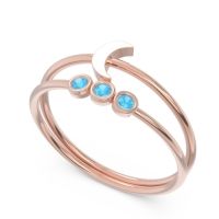 Petite Modern Double Line Bezel Candrodaya Ring