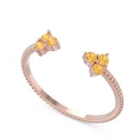 Petite Modern Open Pave Rajju Ring