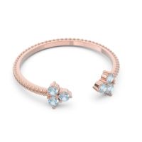 Petite Modern Open Pave Rajju Ring