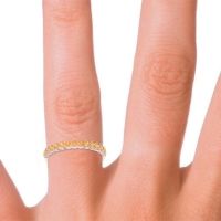 Petite Modern Part Bezel Prapata Ring