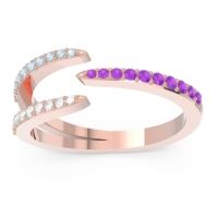 Petite Modern Open Pave Saggraha Ring